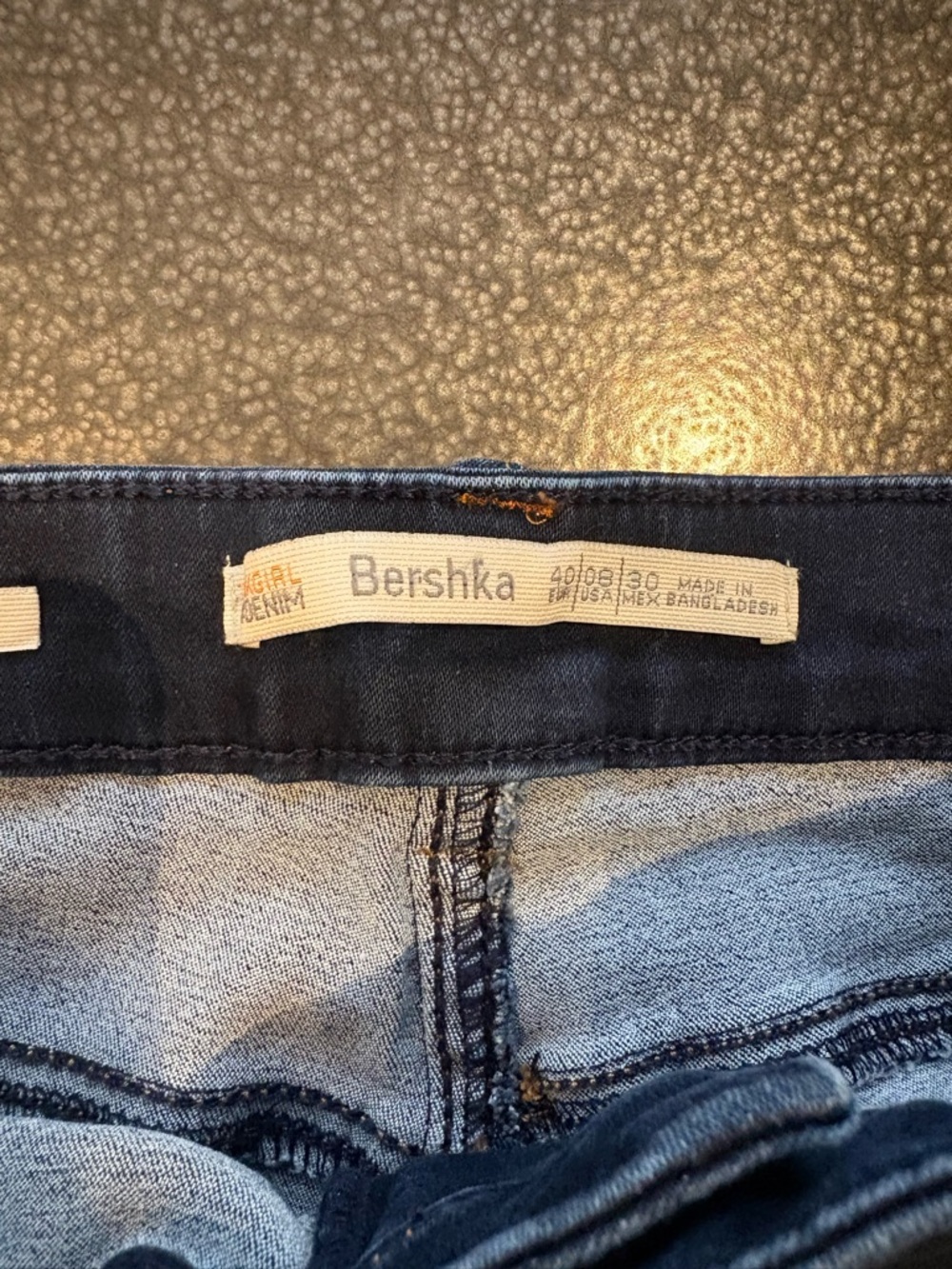 Size 8 - EU 40 Bershka Women's Navy Skinny Jeans - Picture 4 of 7